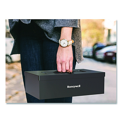 Honeywell Security Box, 12.7 x 8.8 x 4, Black (6124)