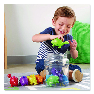 Learning Resources Snap-n-Learn Matching Dinos, Pre-K, 18 Pieces (LER6708)