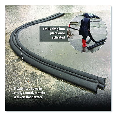 Quick Dam Flood Barriers, 6" x 10 ft x, 3.5", 1 Barrier (QD6101ES)