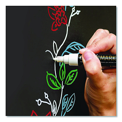 General Printing & Design Liquid Chalk Markers, Fine Bullet Tip, Assorted Colors, 4/Pack (EGPHD0512S)
