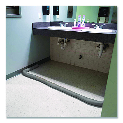 Quick Dam Water Dams, 2.5" x 10 ft x 2.5", Gray, 12/Box (WUB21012G)