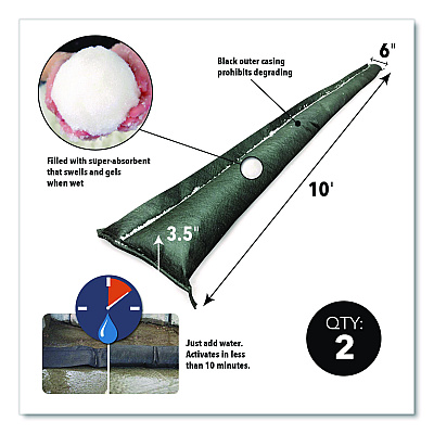 Quick Dam Pump Kit, (1) Pump, (2) 10 ft Water Barriers, (4) 10 ft Water Dams, 50 ft 1.5" dia Hose with Connectors (QDPK3)