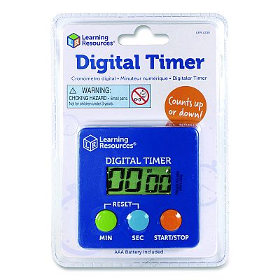 Learning Resources Classroom Timer, LCD, 5.3 x 3.6 x 0.9, Blue (LER4339)