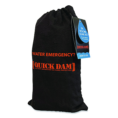 Quick Dam In-Room Leak Kit, (1) Drip Mat, (1) 8 ft Water Dam (WUIRLK)