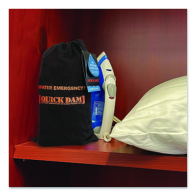Quick Dam In-Room Leak Kit, (1) Drip Mat, (1) 8 ft Water Dam (WUIRLK)