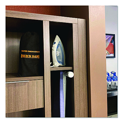 Quick Dam In-Room Leak Kit, (1) Drip Mat, (1) 8 ft Water Dam (WUIRLK)