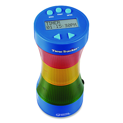 Learning Resources Time Tracker Visual Timer and Clock, LCD, 5.4 x 8.6 x 2.5, Assorted Colors (LER6900)