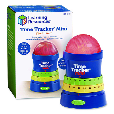 Learning Resources Time Tracker Mini, LCD, 4.1 x 6.1 x 4.1, Assorted Colors, 4 Timers (LER6909)