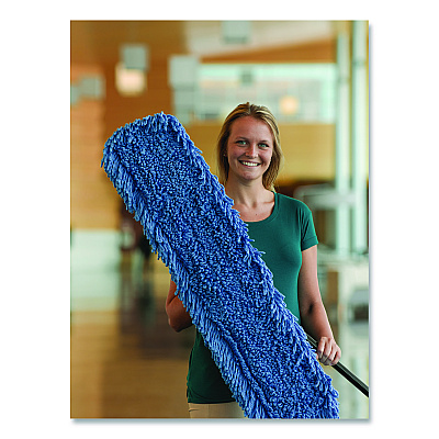 Nexstep Commercial Products MaxiTwist Microfiber Dust Mops, Microfiber, 24" x 5", Blue (94072)