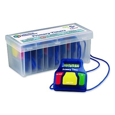 Learning Resources Student Timer, LCD, 2.5 x 6.3 x 2.5, Assorted Colors, 6 Timers (LER8136)