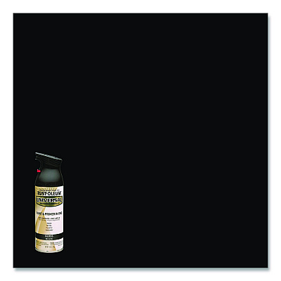 Rust-Oleum Universal Premium Spray Paint, Gloss Black, 12 oz Aerosol Can, 6/Carton (245196)