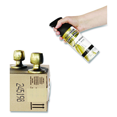 Rust-Oleum Universal Premium Spray Paint, Flat Black, 12 oz Aerosol Can, 6/Carton (245198)
