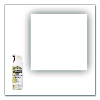 Rust-Oleum Universal Premium Spray Paint, Satin White, 12 oz Aerosol Can, 6/Carton (245210)