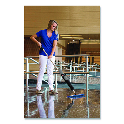 Nexstep Commercial Products MaxiPlus All-in-One Cleaning System, 60" Metallic/Black Aluminum Handle (96957M)