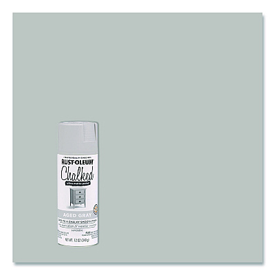 Rust-Oleum Ultra Matte Chalked Paint, Matte Aged Gray, 12 oz Aerosol Can (302592EA)