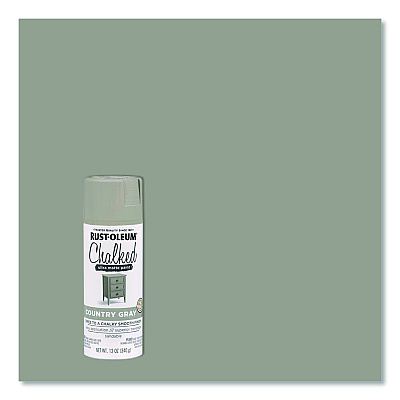 Rust-Oleum Ultra Matte Chalked Paint, Matte Country Gray, 12 oz Aerosol Can (302593EA)