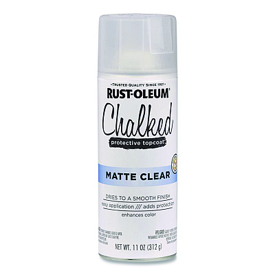 Rust-Oleum Ultra Matte Chalked Paint, Matte Clear, 12 oz Aerosol Can (302599EA)
