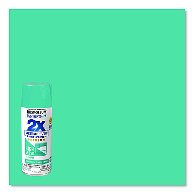 Rust-Oleum Painter's Touch 2X Ultra Cover Spray Paint, High Gloss St. Tropez, 12 oz Aerosol Can, 6/Carton (331175)