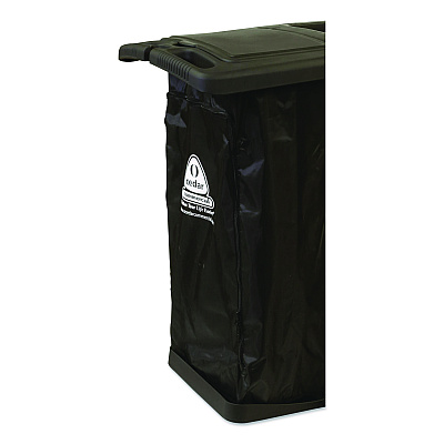 Nexstep Commercial Products Premier Janitor Cart, 2 Shelves, Plastic, 18.25 x 44.5 x 38, Black (96980)
