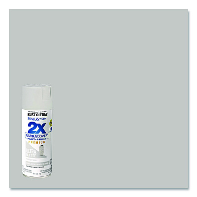 Rust-Oleum Painter's Touch 2X Ultra Cover Spray Paint, Ultra Matte Gray, 12 oz Aerosol Can, 6/Carton (331184)