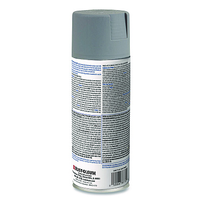 Rust-Oleum Painter's Touch 2X Ultra Cover Spray Paint, Flat Gray, 12 oz Aerosol Can, 6/Carton (334017)