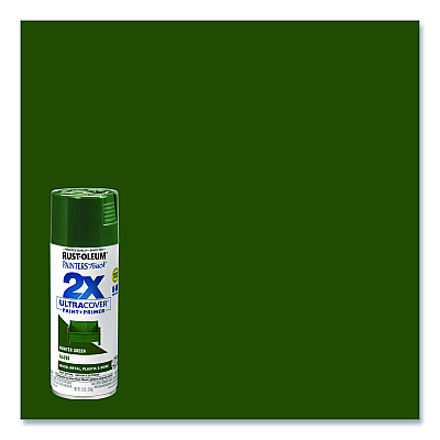 Rust-Oleum Painter's Touch 2X Ultra Cover Spray Paint, Gloss Hunter Green, 12 oz Aerosol Can (334034EA)