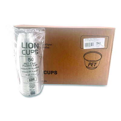 Plastifar Plastic Cold Cups, Sundae, 8 oz, Clear, 1,000/Carton (18439)