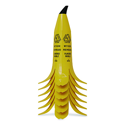 Nexstep Commercial Products Banana Safety Sign, 13 x 12 x 24, Yellow/Black (6948)
