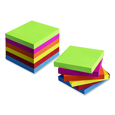 Universal Ultra Sticky Note Pads, 3" x 3", Assorted, 100 Sheets/Pad, 12 Pads/Pack (35632)