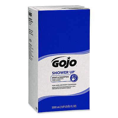 GOJO SHOWER UP Soap and Shampoo, Clean, 5,000 mL Refill Bag, 2/Carton (753002CT)