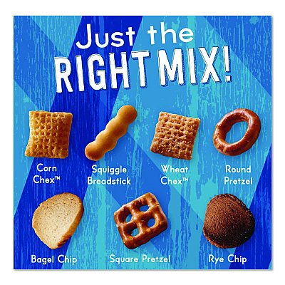 Chex Mix Snack Mix Savory Traditional, 4.5 oz Bag, 8/Box (SN21494)