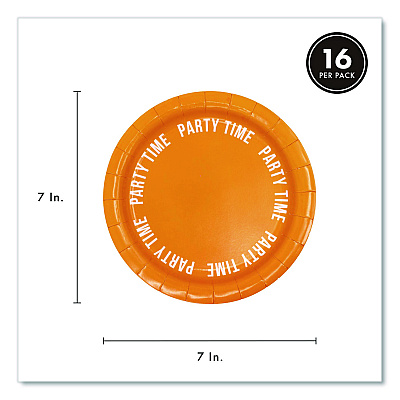 PUKKA PAD Birthday Tableware Pack, 24 Cups, 24 Dessert Plates, 24 Dinner Plates, 48 Paper Napkins, Assorted Colors, 120 Pieces/Kit (640)