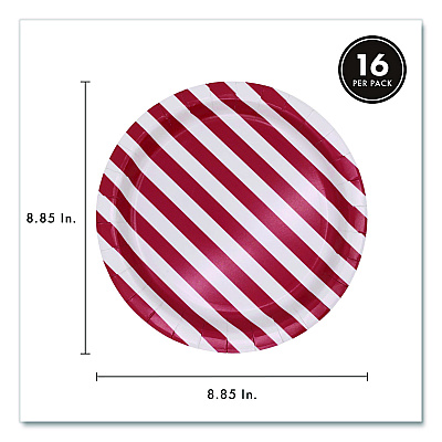 PUKKA PAD Stars and Stripes Tableware Pack, 16 Cups,16 Dessert Plates,16 Dinner Plates, 24 Paper Napkins, Blue/Red/White, 72 Pieces/Kit (642)