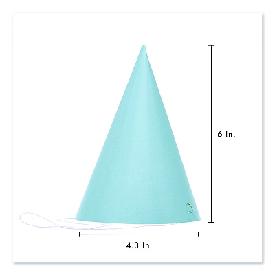 PUKKA PAD Bright Party Hats, Paper, 4.3 x 6, Assorted Bright Colors, 24/Pack, 2 Packs/Box (648)