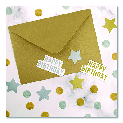 PUKKA PAD Gold and Silver Birthday Confetti, Circles, Stars, Happy Birthday Shaped, 1 x 2, Gold/Silver, 3/Pack, 2 Packs/Box (658)