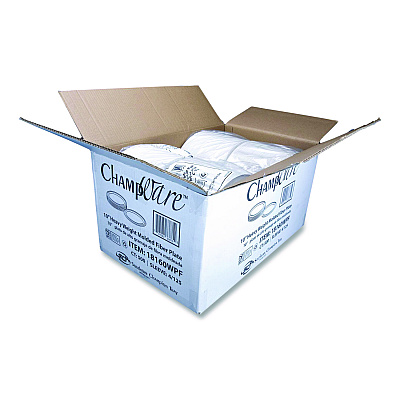 SCT ChampWare Molded Fiber Tableware, Molded Fiber Plate, 10" dia, White, 125 Plates/Sleeve, 4 Sleeves/Carton (18160WPF)