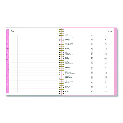 Blue Sky Mimi Pink Weekly/Monthly Planner, Floral Artwork, 11 x 8.5, Pink/Blue/Rose Cover, 12-Month (Jan to Dec): 2026 (137264)