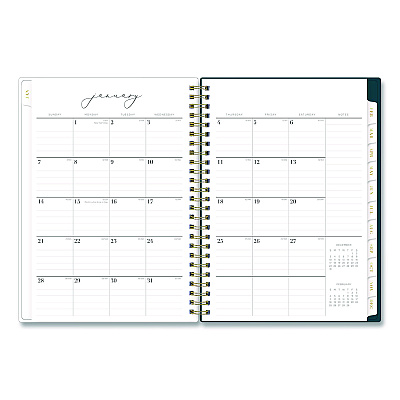 Blue Sky Life Note-It Dania Weekly/Monthly Planner, Floral Artwork, 8.63 x 5.88, Teal/Pink/Blue Cover, 12-Month (Jan to Dec): 2026 (139478)