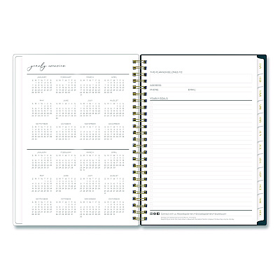 Blue Sky Life Note-It Dania Weekly/Monthly Planner, Floral Artwork, 8.63 x 5.88, Teal/Pink/Blue Cover, 12-Month (Jan to Dec): 2026 (139478)