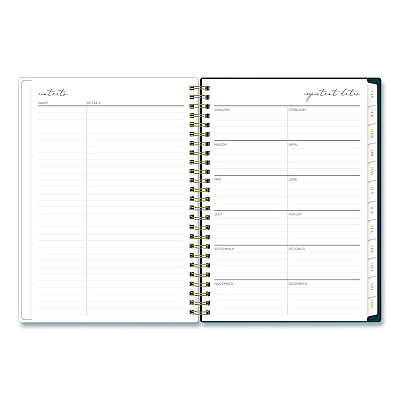 Blue Sky Life Note-It Dania Weekly/Monthly Planner, Floral Artwork, 8.63 x 5.88, Teal/Pink/Blue Cover, 12-Month (Jan to Dec): 2026 (139478)