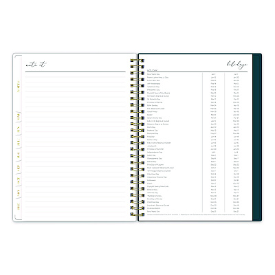 Blue Sky Life Note-It Dania Weekly/Monthly Planner, Floral Artwork, 8.63 x 5.88, Teal/Pink/Blue Cover, 12-Month (Jan to Dec): 2026 (139478)
