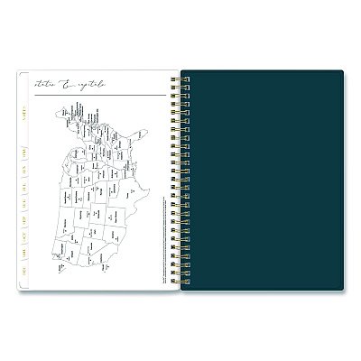 Blue Sky Life Note-It Dania Weekly/Monthly Planner, Floral Artwork, 8.63 x 5.88, Teal/Pink/Blue Cover, 12-Month (Jan to Dec): 2026 (139478)