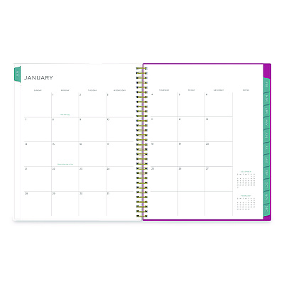 Blue Sky Kelly Ventura Magenta Bloom Weekly/Monthly Planner, Floral Artwork, 11 x 8.5, Multicolor Cover, 12-Month (Jan to Dec): 2026 (140945)