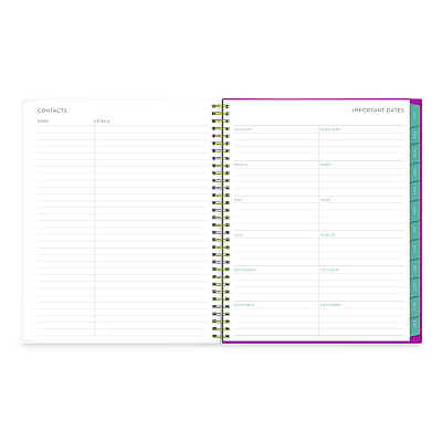 Blue Sky Kelly Ventura Magenta Bloom Weekly/Monthly Planner, Floral Artwork, 11 x 8.5, Multicolor Cover, 12-Month (Jan to Dec): 2026 (140945)