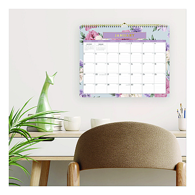Blue Sky Tula Monthly Wall Calendar, Floral Artwork, 15 x 12, White/Multicolor Sheets, 12-Month (Jan to Dec): 2026 (144076)