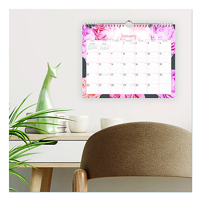 Blue Sky Joselyn Monthly Wall Calendar, Floral Artwork, 11 x 8.75, White/Multicolor Sheets, 12-Month (Jan to Dec): 2026 (147480)