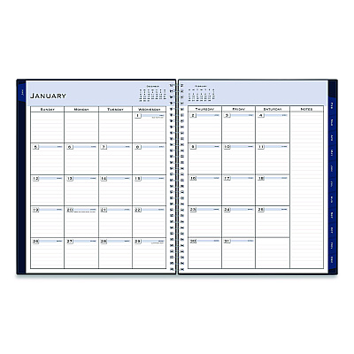 Blue Sky Passages Weekly Appointment Book and Monthly Planner, 11 x 8.5, Navy Cover, 12-Month (Jan to Dec): 2026 (148658)