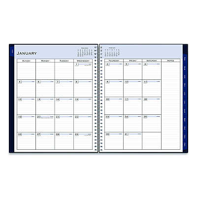 Blue Sky Passages Weekly/Monthly Planner, 11 x 8.5, Navy Cover, 12-Month (Jan to Dec): 2026 (148659)