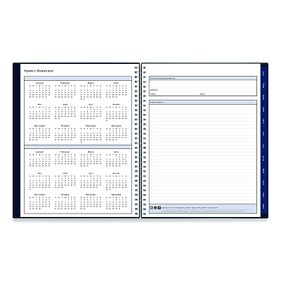 Blue Sky Passages Weekly/Monthly Planner, 11 x 8.5, Navy Cover, 12-Month (Jan to Dec): 2026 (148659)
