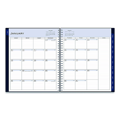 Blue Sky Passages Monthly Planner, 10 x 8, Navy Cover, 12-Month (Jan to Dec): 2026 (148660)